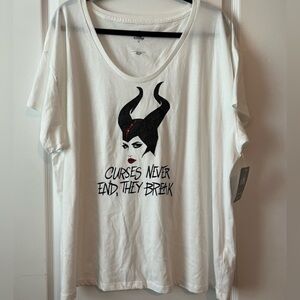 DISNEY Store Maleficent Curses Never End, They Break T-Shirt 2XL NEW.